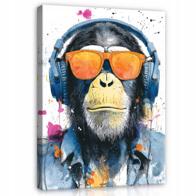 Tableau de graffiti de Banksy représentant un singe, style moderne, pour la chambre ou le salon, sur toile, 40 x 30 cm