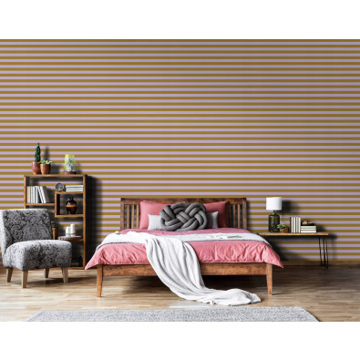 Papier peint violet &agrave; rayures de style scandinave sur intiss&eacute; pour le salon et la chambre &agrave; coucher