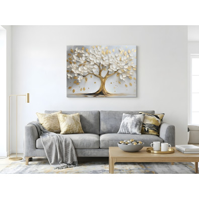 Tableau pour chambre &agrave; coucher, salon, cuisine, fleurs, arbre, 3D, sur toile, mur, 120 x 80