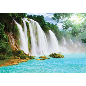 10386 - cascade, montagnes et rivière