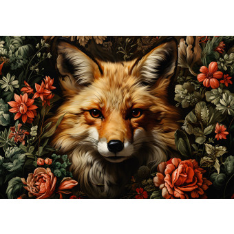 15011 - renard fleurs