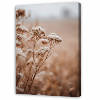 Tableau « Fleurs des champs, style bohème, nature, herbes » pour chambre à coucher ou salon, sur toile, 60 x 40