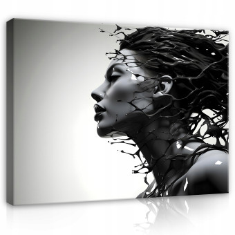 Peinture femme abstraction sur toile murale 120x80