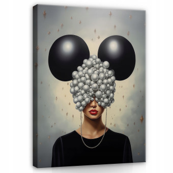 Tableau sur toile mur femme abstraction grand pour chambre à coucher salon 40x30