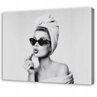 Tableau moderne en noir et blanc représentant une femme, pour la chambre ou le salon, sur toile, 40 x 30 cm