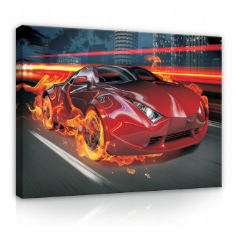 Tableau pour chambre d'enfant Voiture pour adolescents 120x80