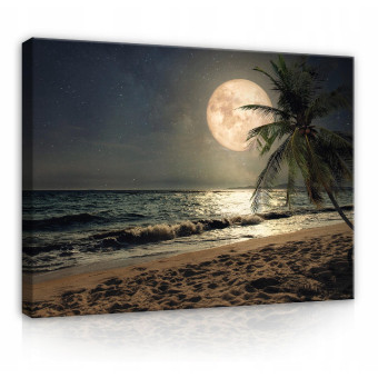 Peinture plage mer sur toile vue nature 120x80