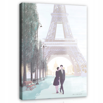 Tableau tour Eiffel Paris pour salon toile 120x80
