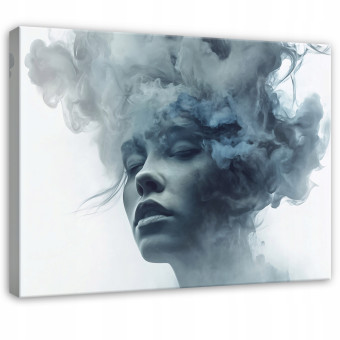 Tableau femme visage abstraction pour chambre à coucher salon sur toile 120x80