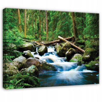 Peinture forêt ruisseau arbres nature paysage pour chambre à coucher salon sur toile 40x30