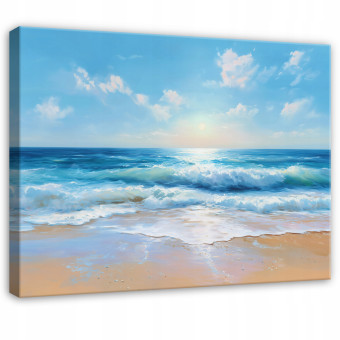 Peinture plage mer nature paysage pour chambre à coucher salon cuisine sur toile 60x40