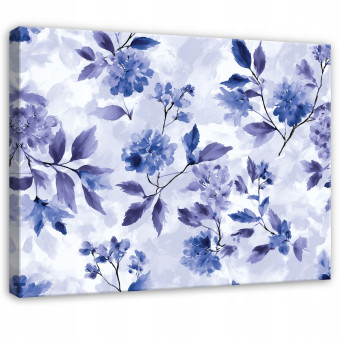 Peinture abstraite représentant des fleurs violettes, pour chambre à coucher ou salon, sur toile 40 x 30