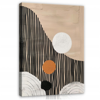 Tableau bohème abstrait marron sur toile pour la chambre à coucher ou le salon 40x30