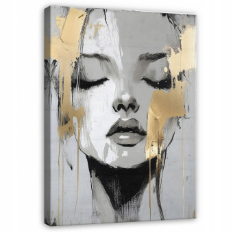 Tableau pour chambre à coucher salon femme visage glamour sur toile murale 40x30