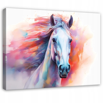 Tableau représentant un cheval, aquarelle d'animaux, pour la chambre à coucher ou le salon, sur toile, 120 x 80