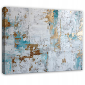Peinture abstraite « Béton doré » pour chambre à coucher ou salon, sur toile 60 x 40