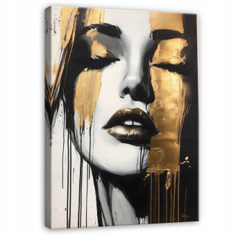 Tableau femme visage glamour sur toile murale pour chambre à coucher salon 100x70