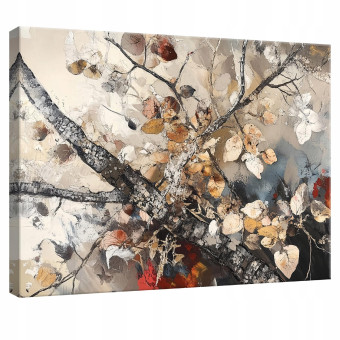 Tableau sur toile mur arbre abstraction pour chambre à coucher salon cuisine 60x40