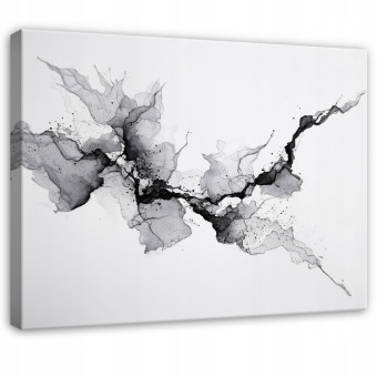 Peinture marbre abstraction aquarelle gris pour chambre à coucher salon sur toile 40x30