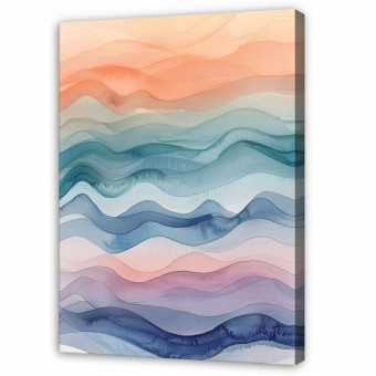 Tableau abstrait à l'aquarelle et au pastel pour la chambre ou le salon, sur toile 120 x 80