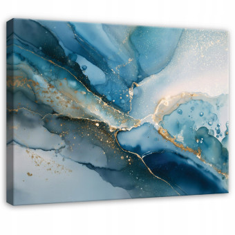 Tableau abstrait glamour doré représentant du marbre, pour chambre à coucher ou salon, sur toile 40 x 30