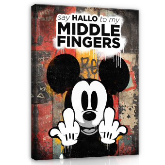 Tableau motivant pop art abstraction souris moderne pour salon 100x70