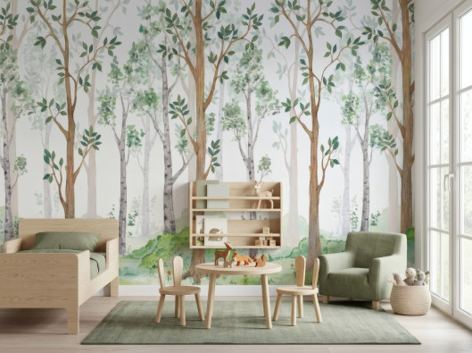 Papier peint for&ecirc;t pour enfants papier peint pour chambre d'enfant intiss&eacute; 400x280