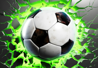Papier peint football 3D pour garçon Papier peint pour adolescents
