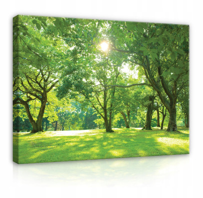 Peinture sur toile arbre prairie nature grand format 60x40