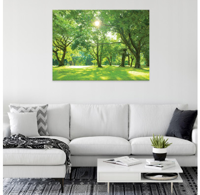 Peinture sur toile arbre prairie nature grand format 60x40