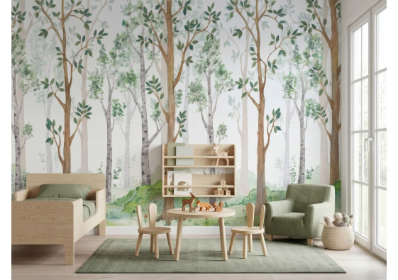 Papier peint for&ecirc;t pour enfants papier peint pour chambre d'enfant intiss&eacute; 400x280