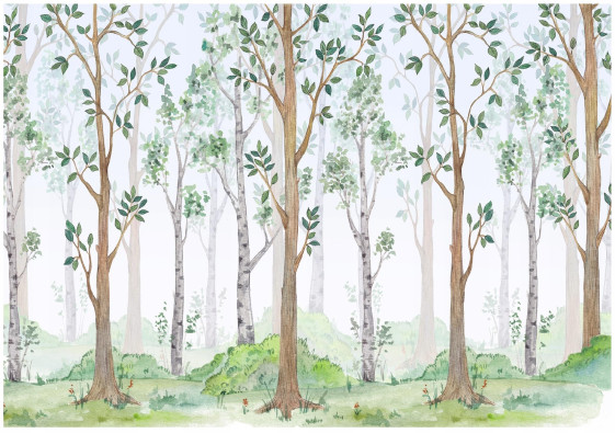 Papier peint for&ecirc;t pour enfants papier peint pour chambre d'enfant intiss&eacute; 400x280