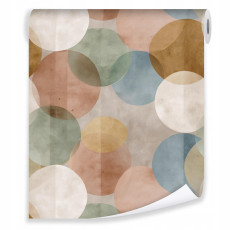 Papier peint beige abstrait sur intissé mur salon chambre à coucher papiers peints