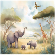 Papier peint pour enfants jungle animaux papier peint pour chambre d'enfant 300x210