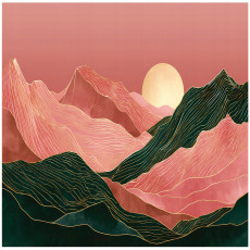 Papier peint paysage art déco abstraction pour la chambre à coucher salon 300x210