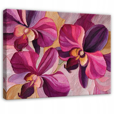 Tableau fleurs abstraction art déco pour chambre à coucher salon sur toile 100x70
