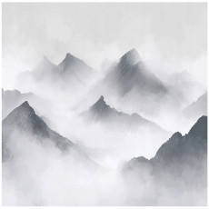 Papier peint montagne brouillard paysage chambre salon papier peint intissé 350x250