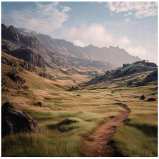 Papier peint photo paysage nature montagnes chambre salon papier peint intissé 250x175