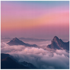 Papier peint montagne ciel 3D paysage chambre salon papier peint intissé 250x175