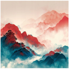 Papier peint montagne paysage nature chambre salon papier peint intissé 200x140