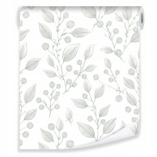 Papier peint gris feuilles sur intissé mur salon chambre à coucher papier peint mural