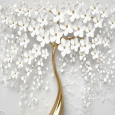 Papier peint 3D fleurs arbre pour chambre à coucher salon papier peint intissé
