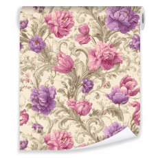 Papier peint fleurs roses sur intissé mur salon chambre à coucher papier peint mural