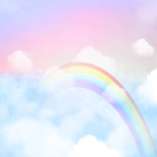 14416 - pour les enfants, ciel arc-en-ciel aux couleurs pastel
