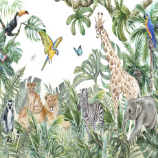 Papier peint pour enfants forêt animaux jungle safari papier peint pour enfants
