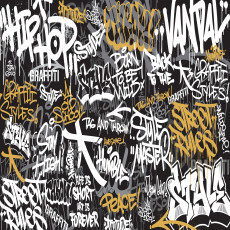14595 - imitation graffiti sur mur
