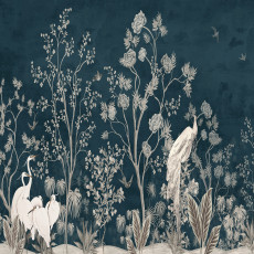 14607 - nature, arbre, grues, fleurs