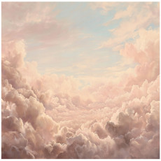 Papier peint nuages ciel bohème beige chambre salon papier peint intissé 250x175