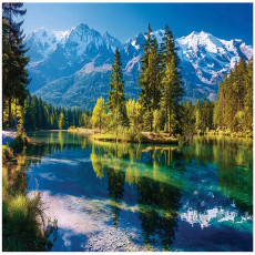 Papier peint photo montagne paysage nature lac pour la chambre à coucher salon 300x210