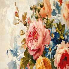 Papier peint photo fleurs sur béton grandes roses pour chambre à coucher salon papier peint